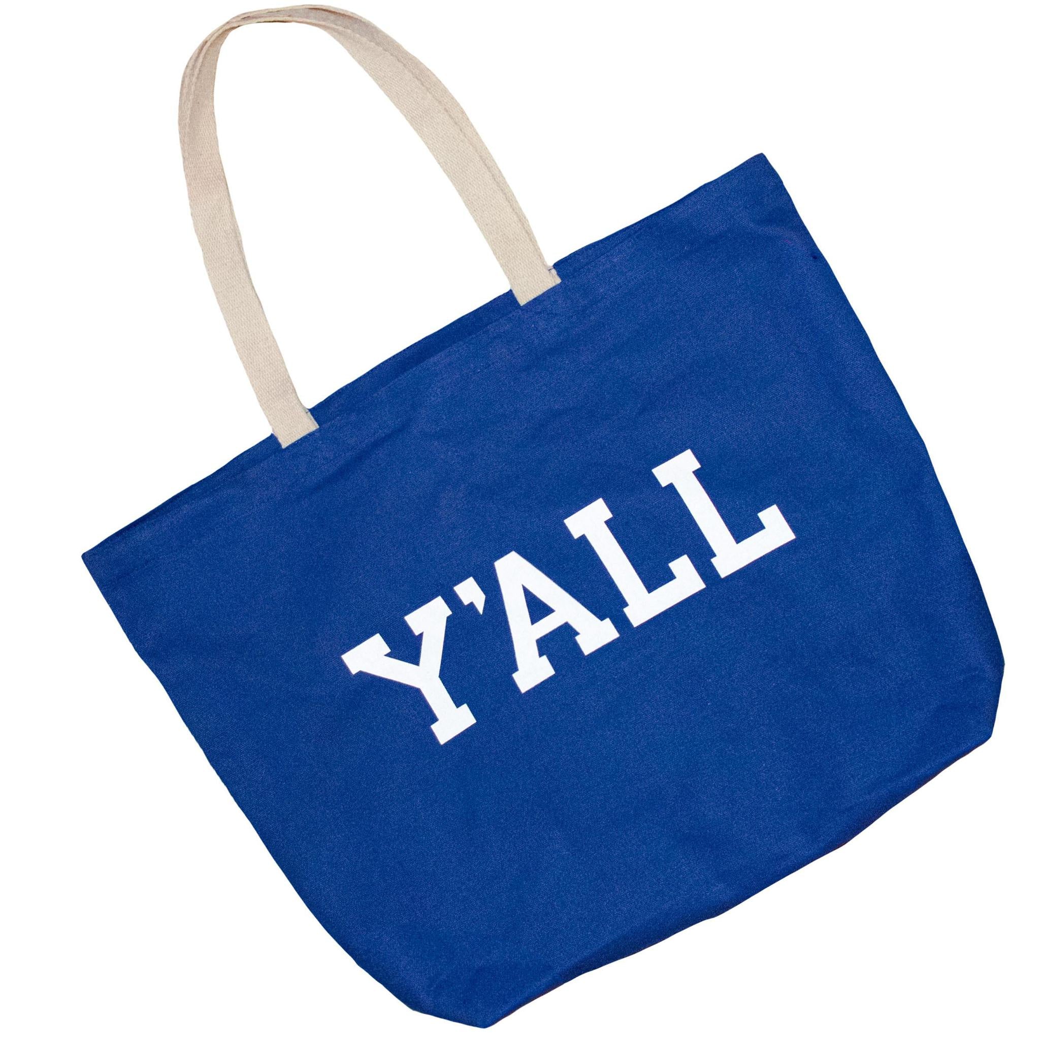 Y'all Tote Bag (Royal)-Southern Socks