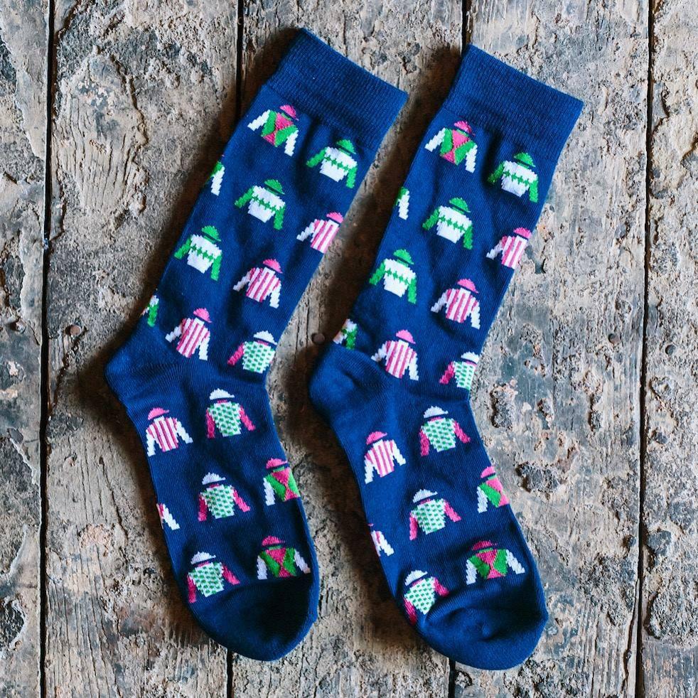 Jockey Silk Socks (Navy)-socks-Southern Socks
