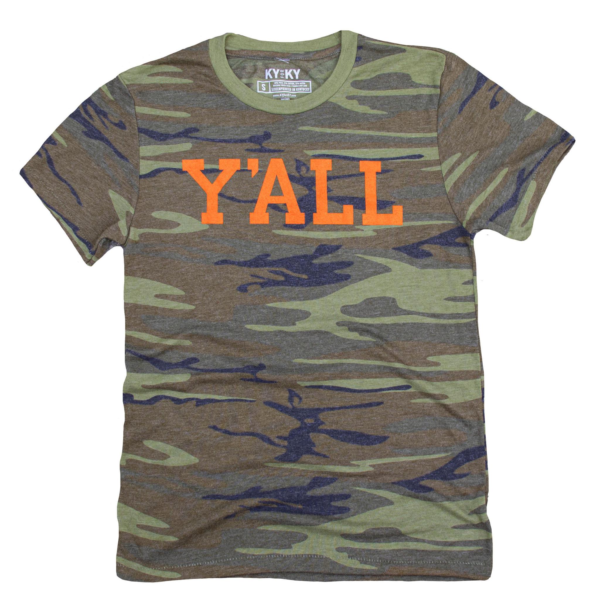 Y'ALL T-Shirt (Camo)-Southern Socks