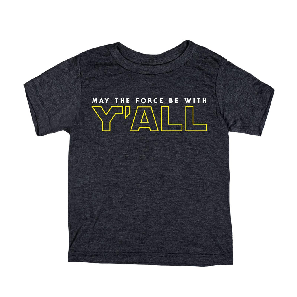 May The Force Be With Y'ALL Kids T-Shirt-T-Shirt-Southern Socks