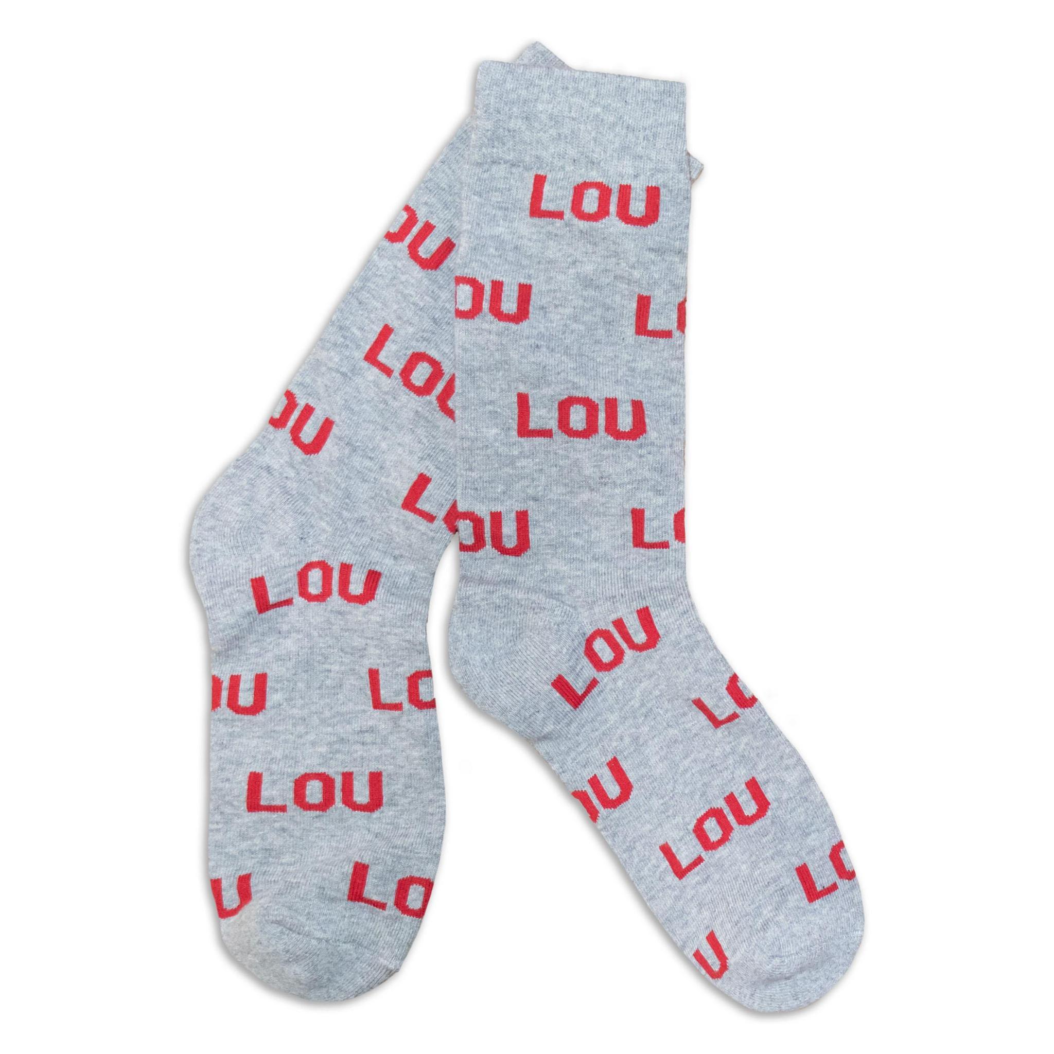 New LOU Socks (Grey and Red)-socks-Southern Socks