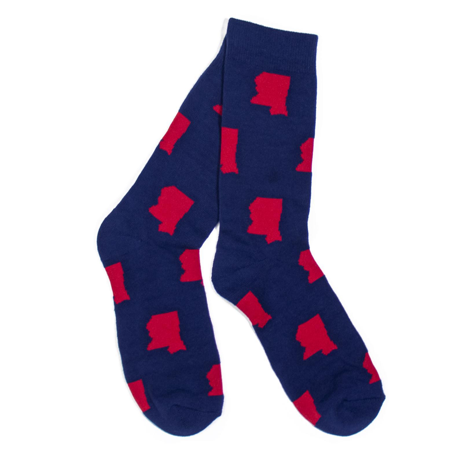 MS Shape Socks (Navy)-socks-Southern Socks