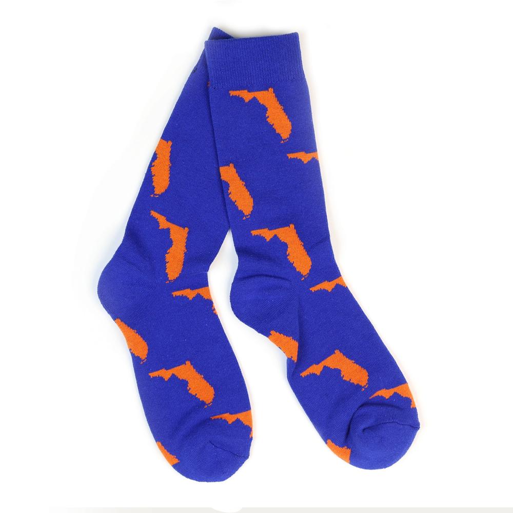 FL Shape Socks (Blue)-socks-Southern Socks