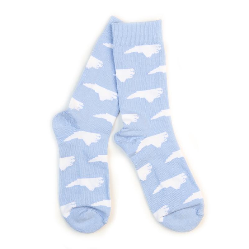 NC Shape Socks (Blue)-socks-Southern Socks