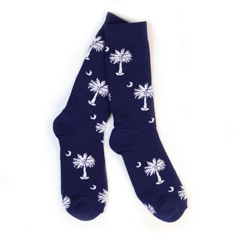 SC Flag Socks (Navy)-socks-Southern Socks