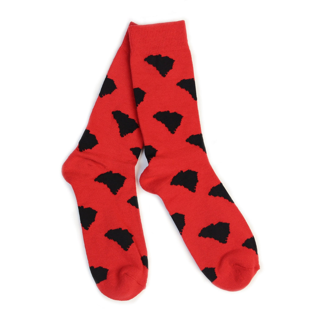 SC Shape Socks (Red)-socks-Southern Socks