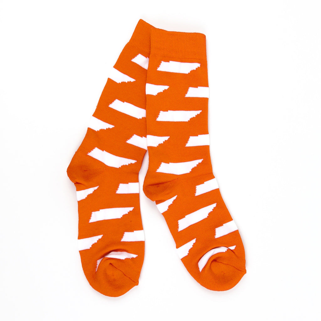 TN Shape Socks (Orange)-socks-Southern Socks