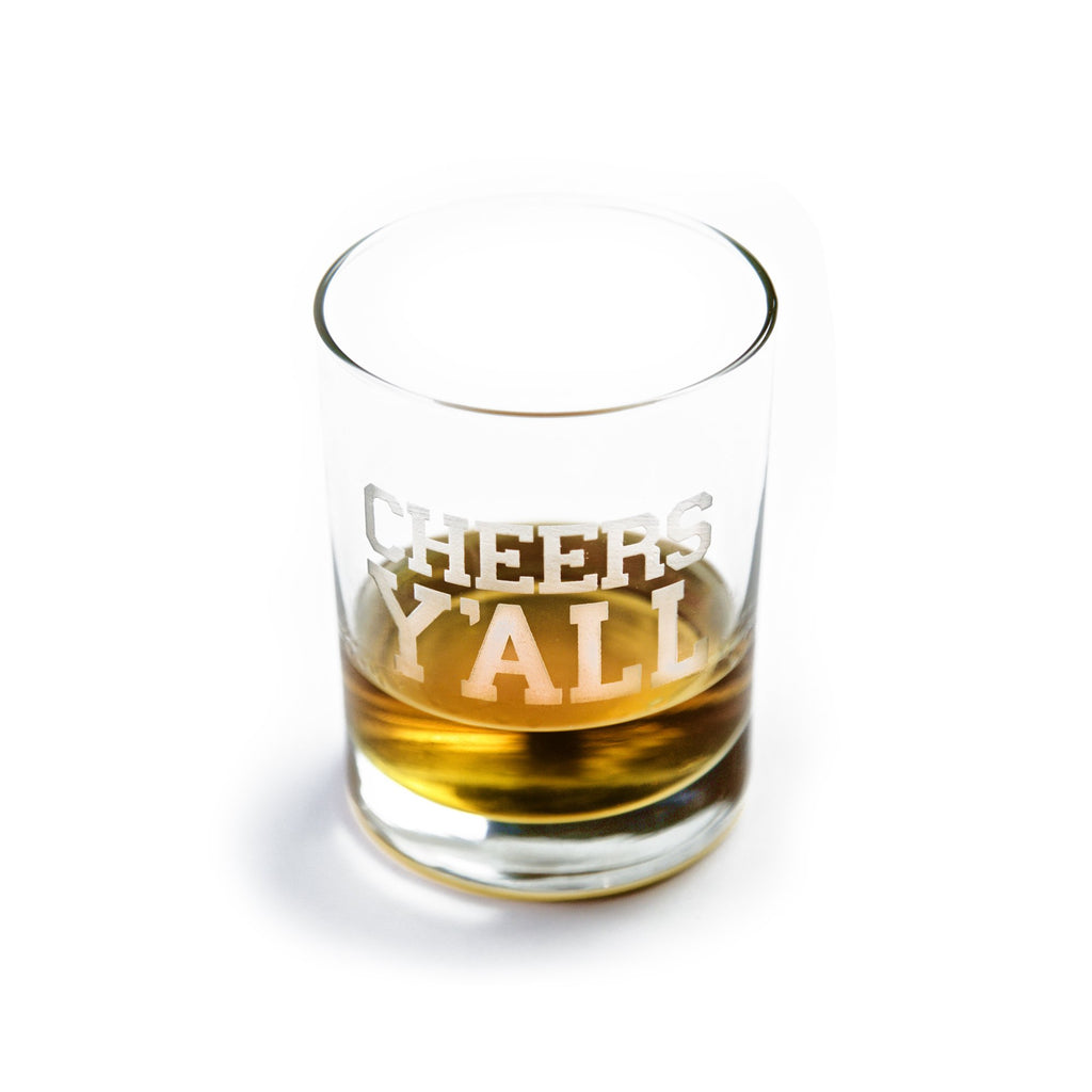 Cheers Y'ALL Bourbon Glass-Southern Socks