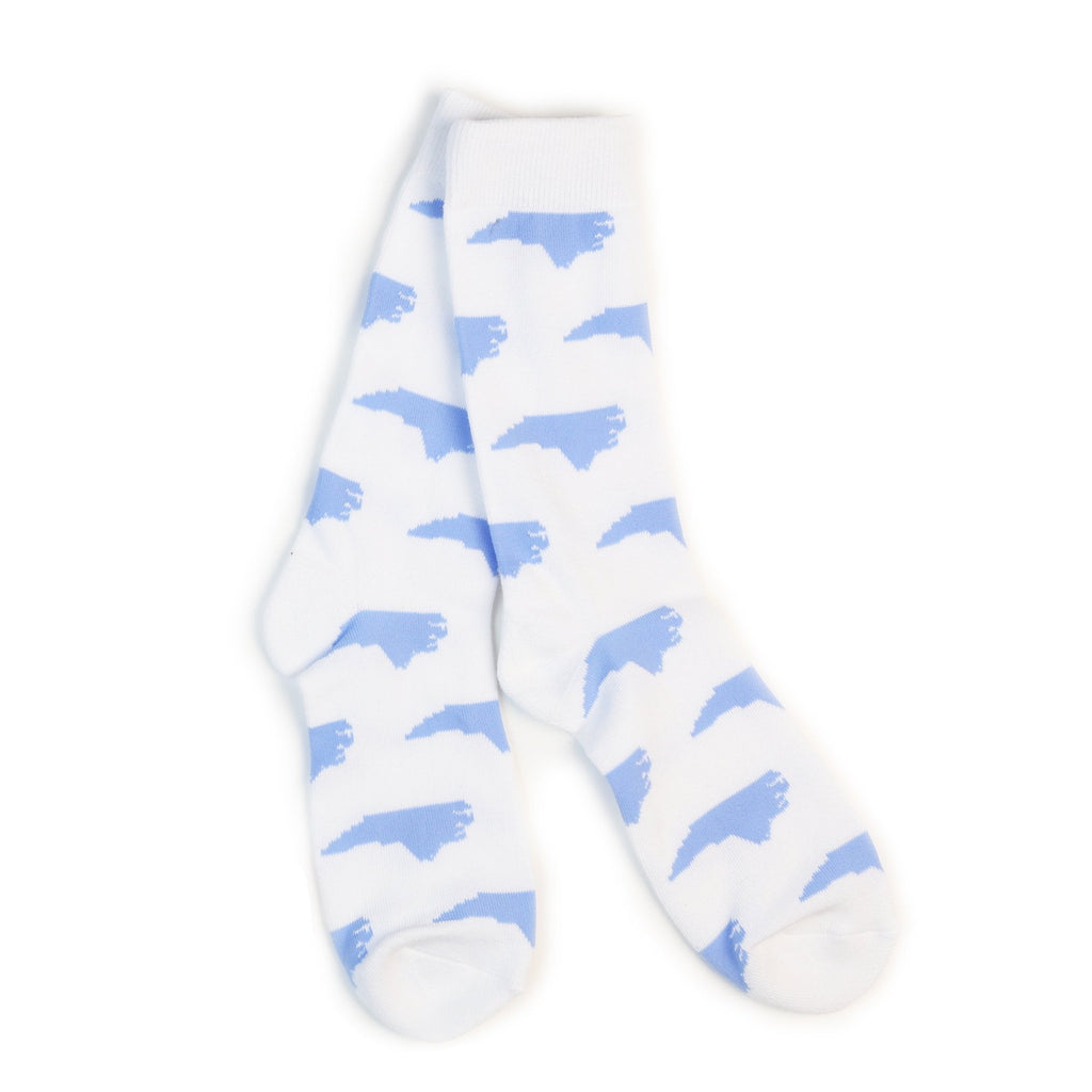 NC Shape Socks (White)-socks-Southern Socks