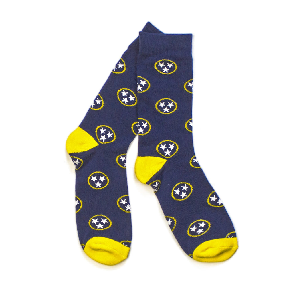 TN Flag Socks (Navy)-socks-Southern Socks